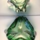 Green Murano glass vide-poche / ashtray from 1970