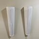 Vintage Italian Pair of Large White Wall Lamps By Ventura Design
