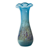 Vintage Modern Glass Vase Budveszel Gyula Hungary 1990s