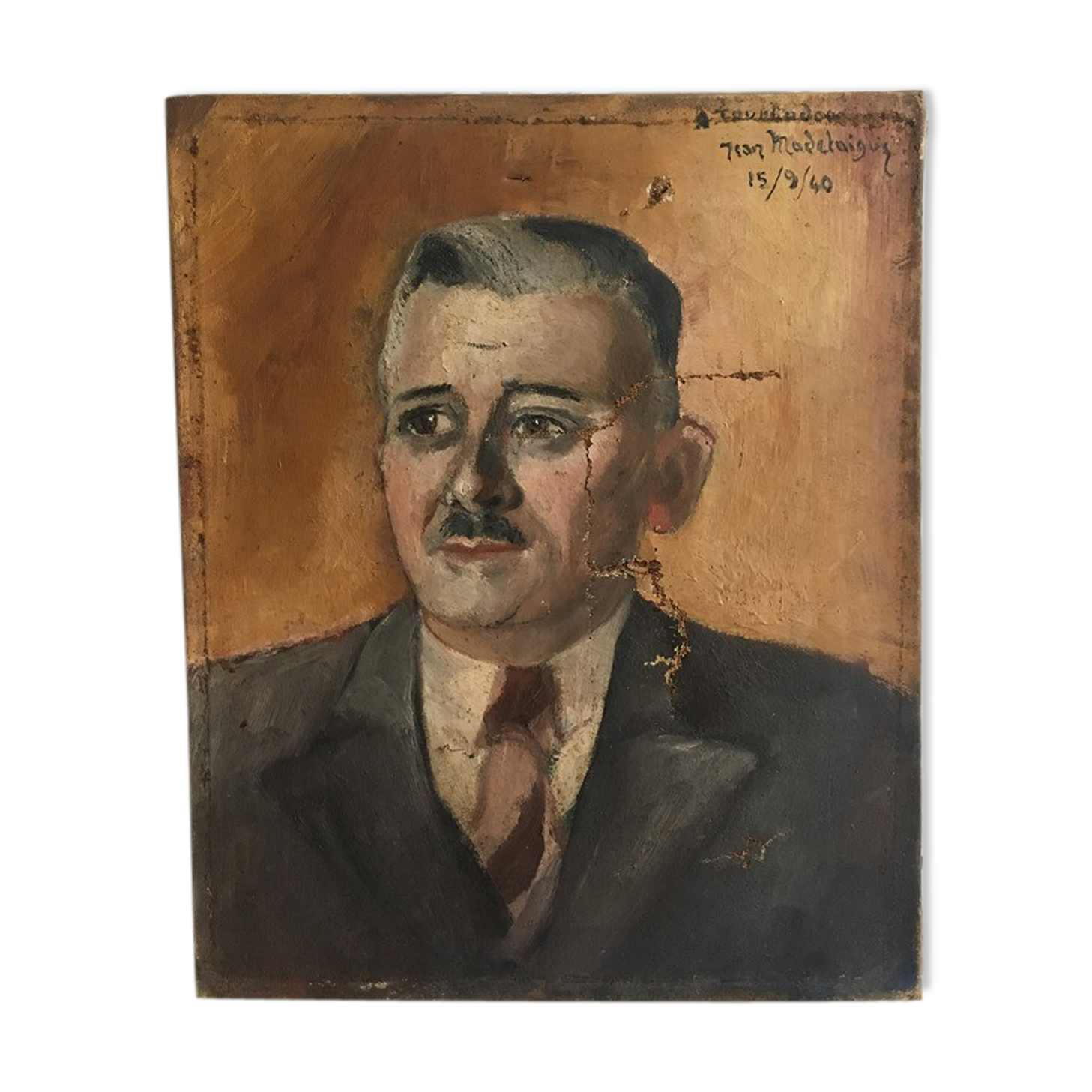 Portrait vintage oil