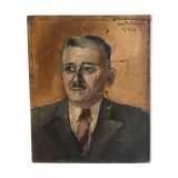 Portrait vintage oil