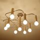 Large Space Age gilded ceiling light from Leola