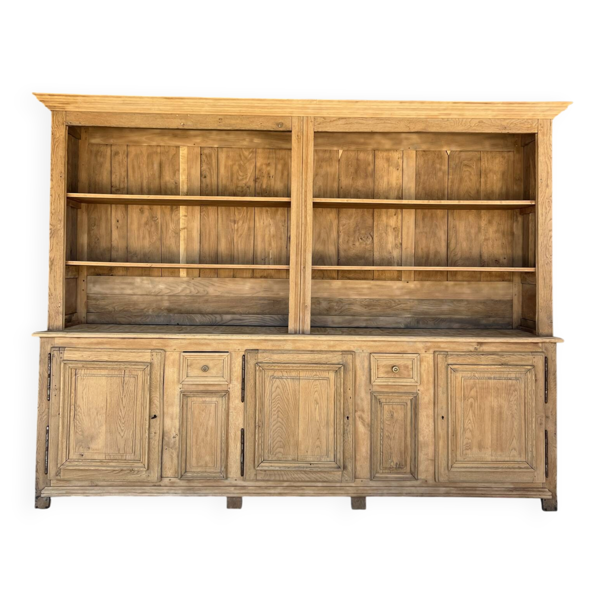 Old office furniture, raw oak wood.