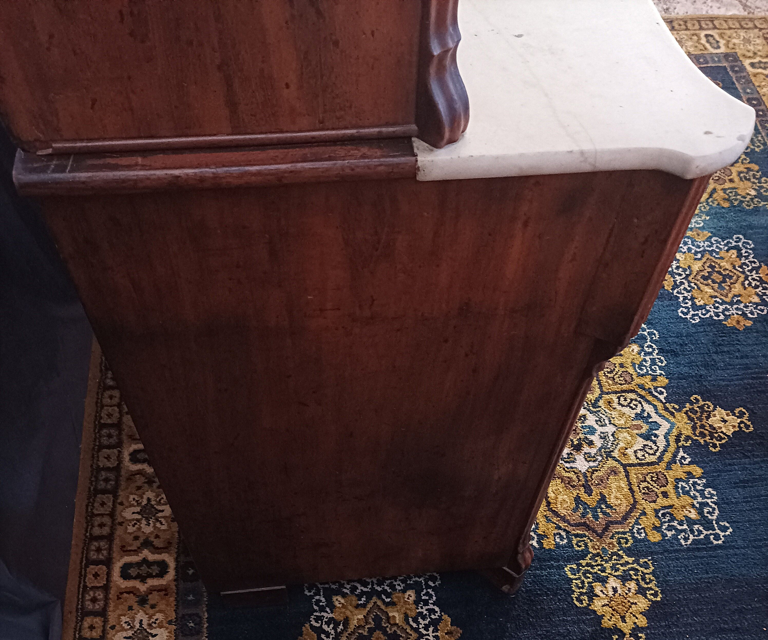 English mahogany shelf sideboard 19th