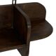 Vintage wooden wall shelve rack bookshelf in dark oak wood minimalist