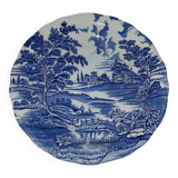 Lunéville porcelain - 28 cm serving plate, blue landscape