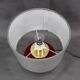 Lampe de table italienne en verre VeArt et abat-jour en tissu, années 1970