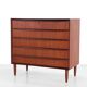 Vintage Danish design wide chest of drawers in teak