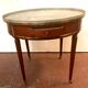 Louis XVI style hot water bottle table in mahogany and 20th century marble