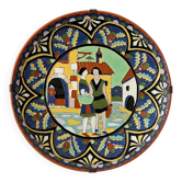 Large glazed terracotta dish
