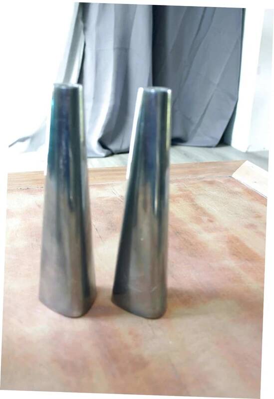 6 vintage design chrome candle holders by Ehlen Johansson for Ikea from around 1990.