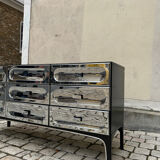 Commode Space Age Chromée par Henri Vallières