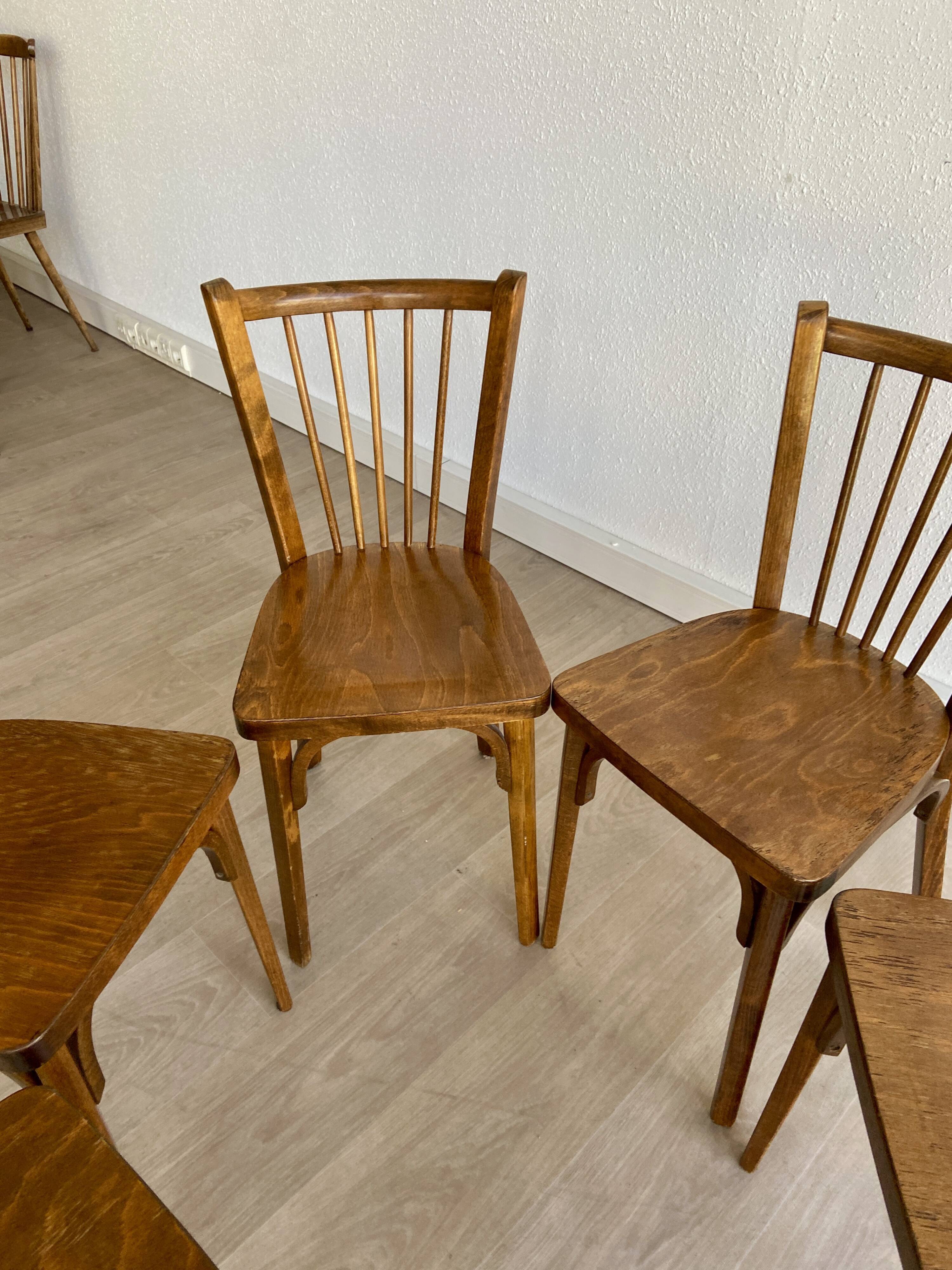 Set of 6 bistro chairs Baumann 60s