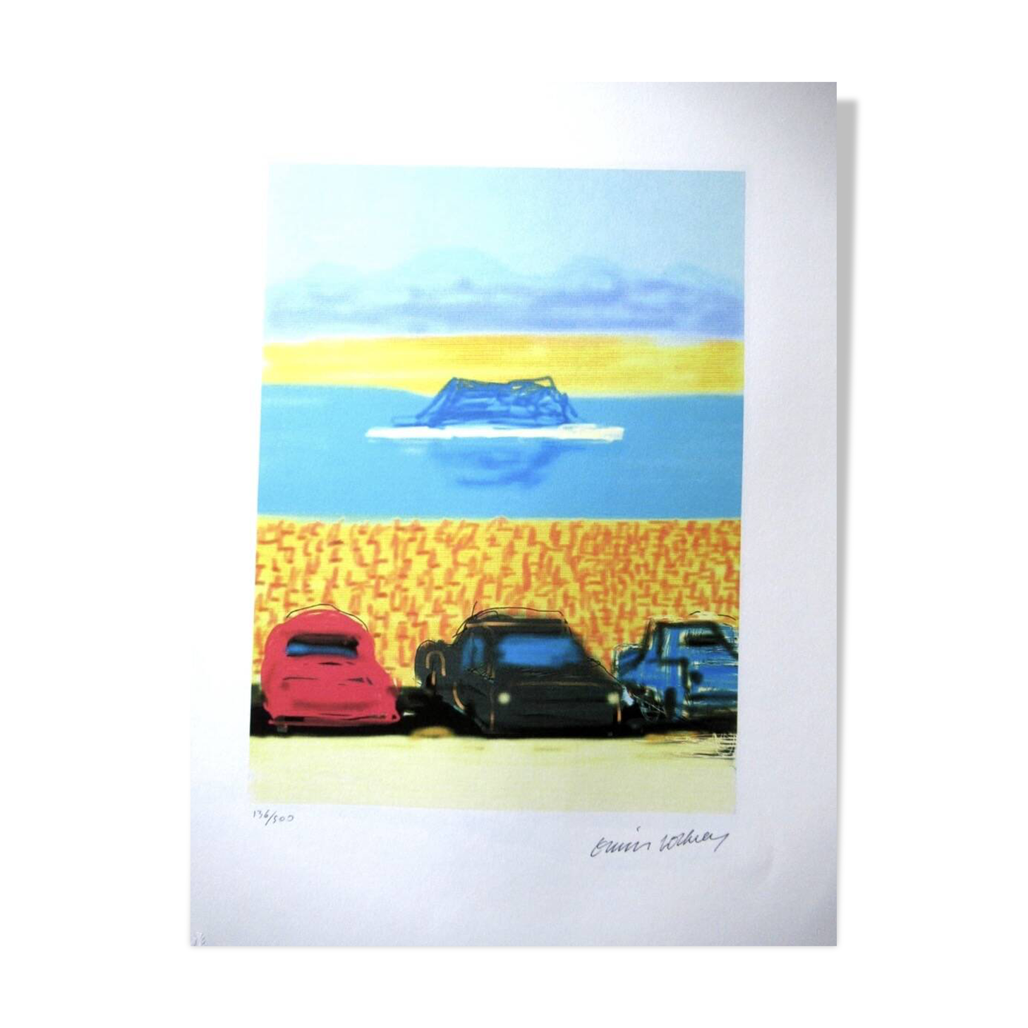 Lithograph by David Hockney, signed and numbered.