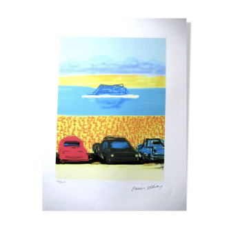 Lithograph by David Hockney, signed and numbered.