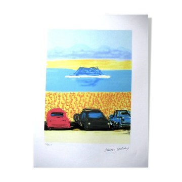 Lithograph by David Hockney, signed and numbered.