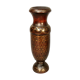 Vase en bois tourné incrustation laiton oriental