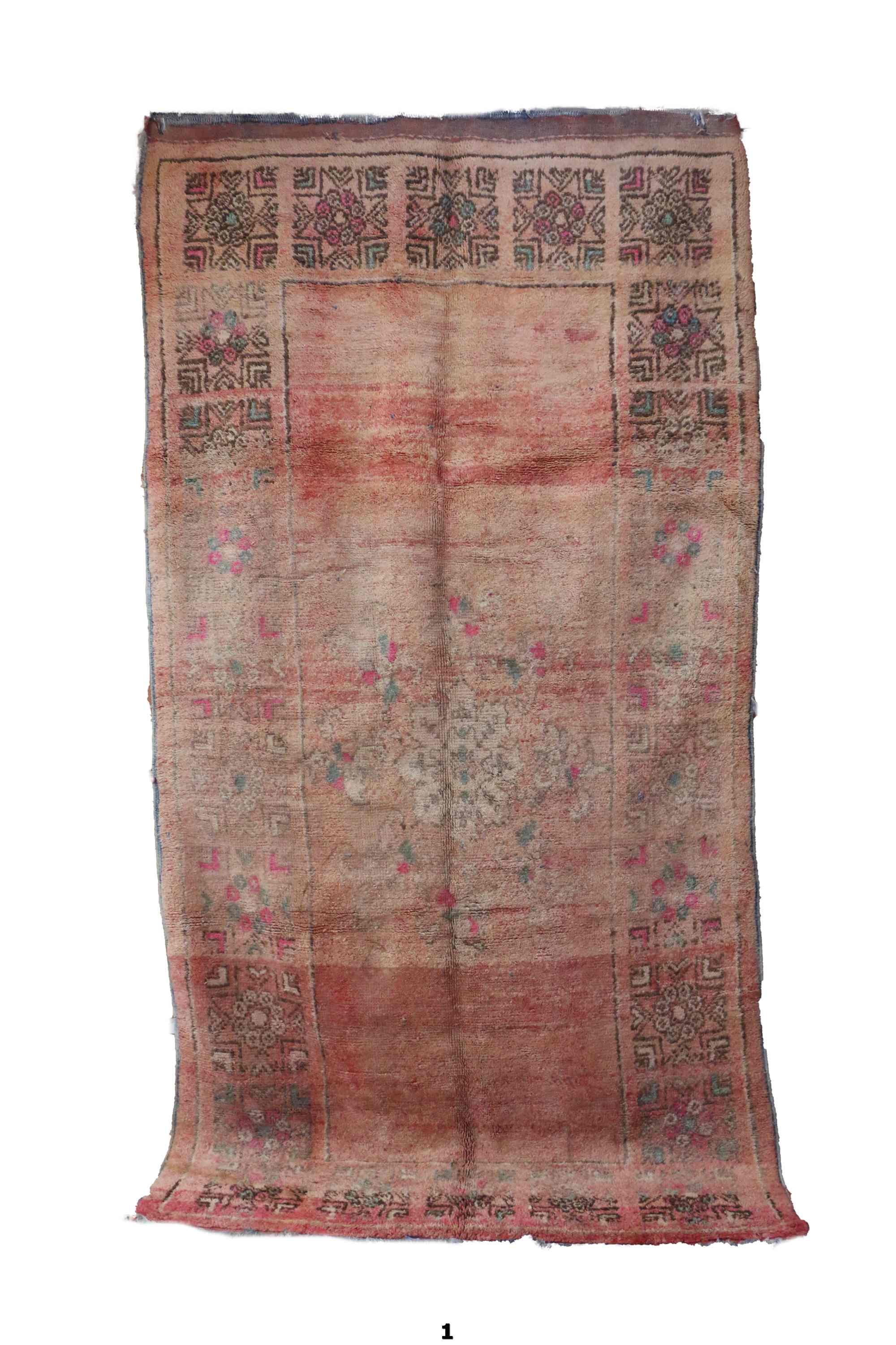 Old moroccan carpet - 193 x 373 cm