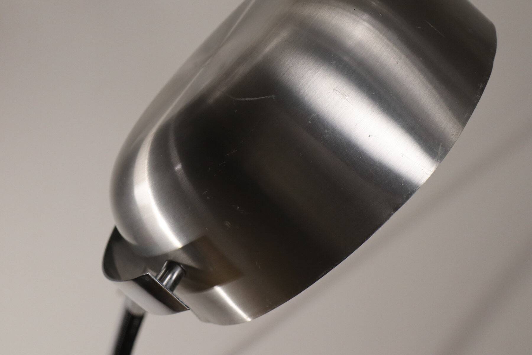 Vintage arc floor lamp with a chrome metal balance, 1970.