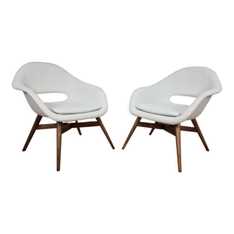 Restored shell armchairs by Miroslav Navratil