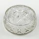 Decorative mid-century modern fruit bowl, crystal, silver-plated brass, Poland, 1970s
