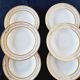 Set of 6 Limoges porcelain soup plates, decorated with gold 24