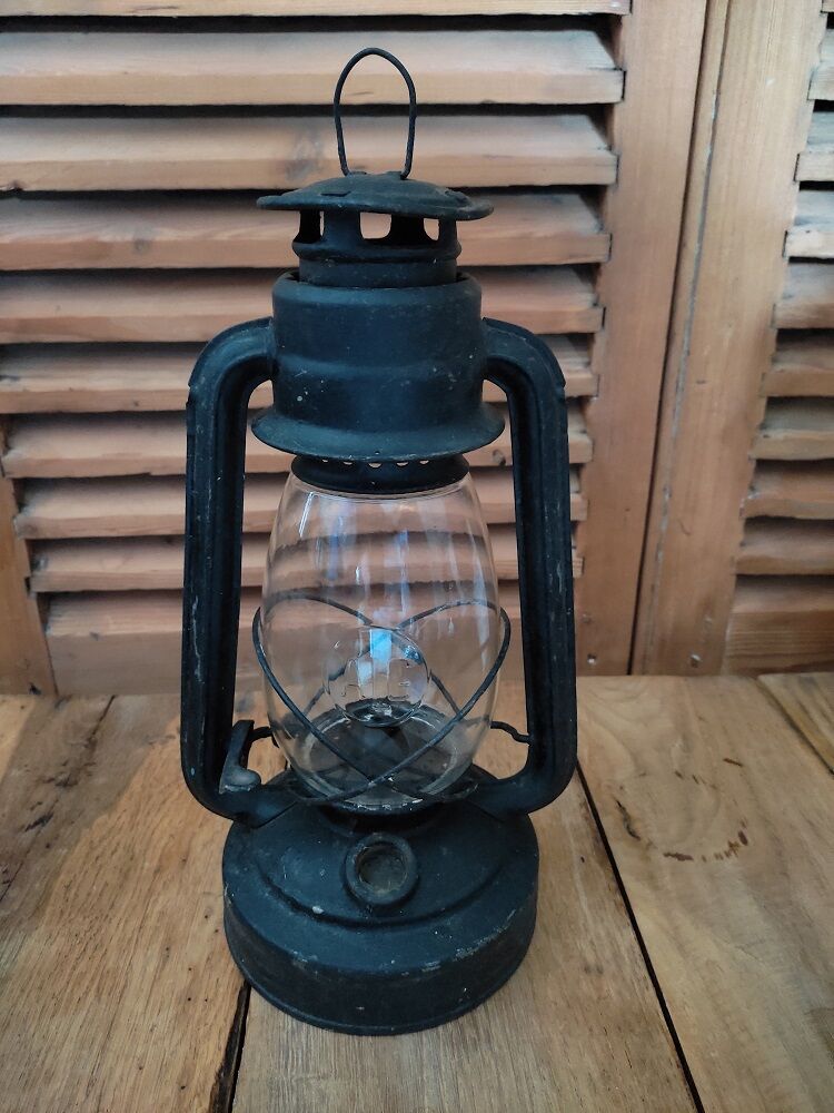 Storm lamp metal blue patinated deco retro oil vintage dp0821n10