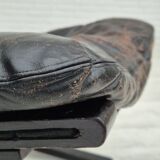 1970’s, Norwegian design, "Siesta" lounge chair by Ingmar Relling, black leather, bentwood.