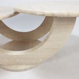 Mid-Century Italian Travertine Coffee Table, 1980s