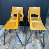 Series 4 vintage school chairs from the 80s