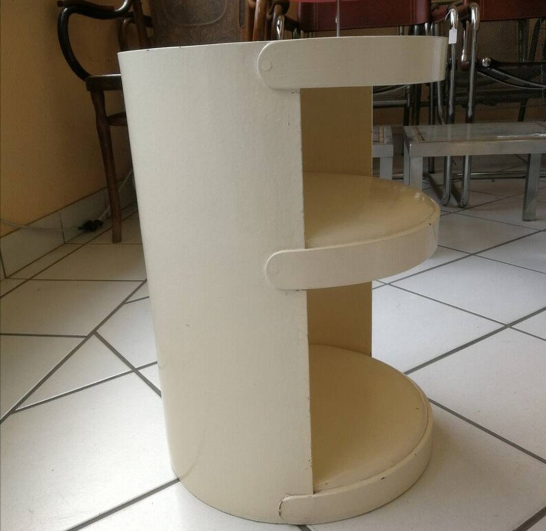 Vintage cardboard bedside table designed by Jean-Louis Avril from the 60s