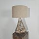 Hand-painted ceramic table lamp in Japanese style, 1970.