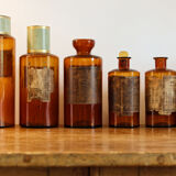 Set of 6 apothecary bottles, early twentieth century