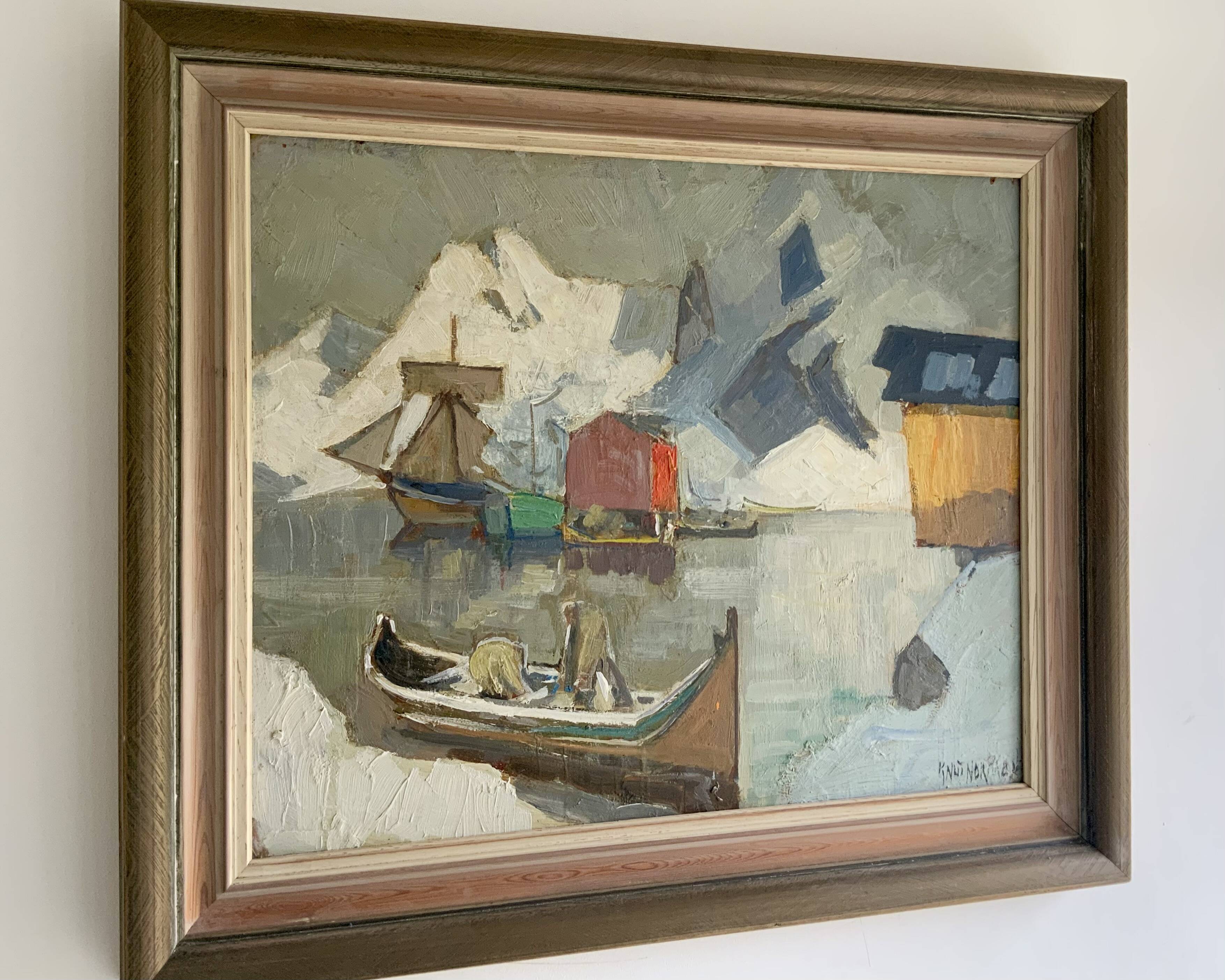 Impressionism Original Oil on Canvas Nordic Scene signed Knut Norman 1896-1977