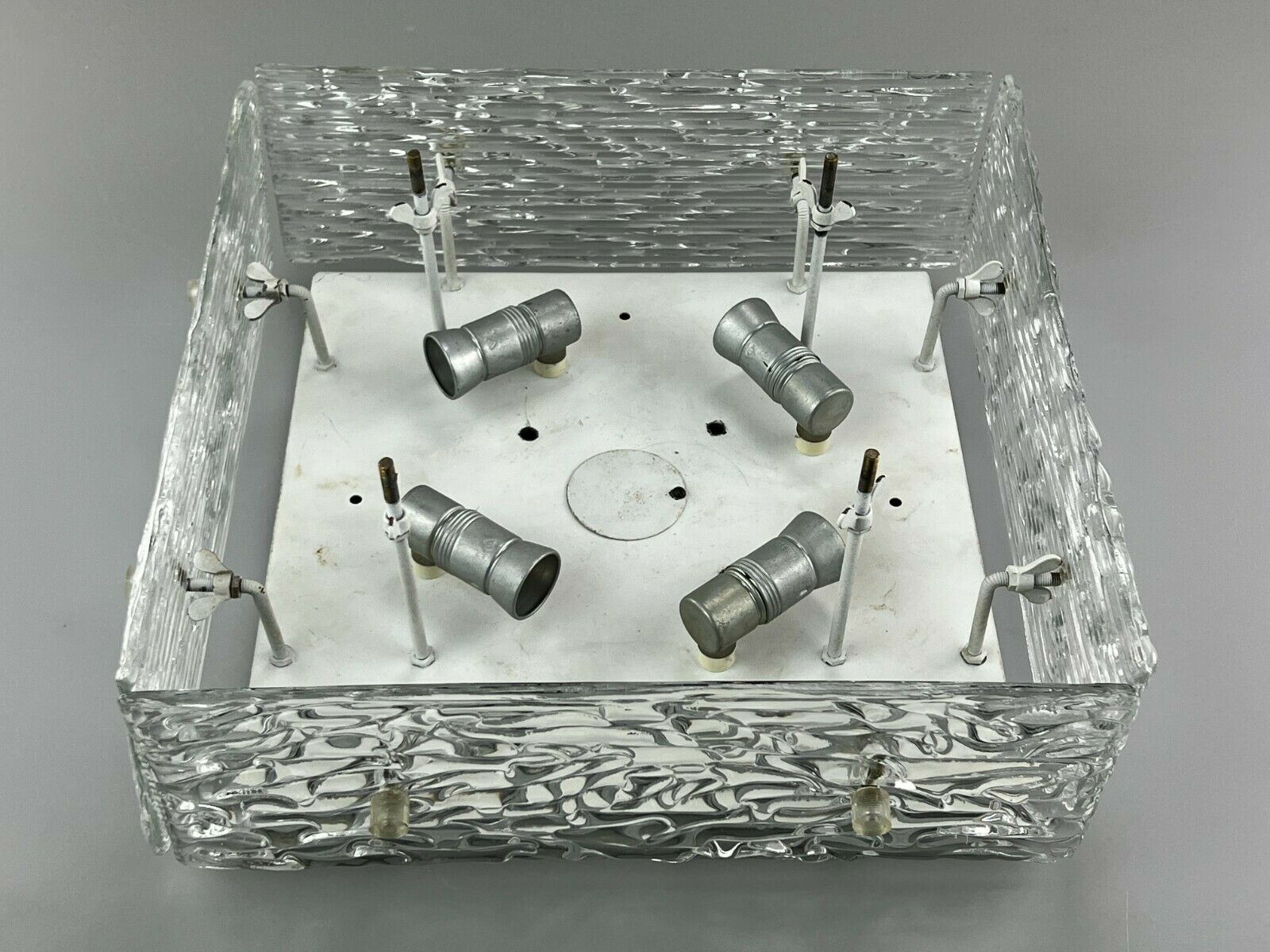 1960s lamp ceiling lamp Plafoniere Kalmar Franken Ice Glas Design