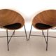 Mid Century Rattan Lounge Chairs, 1970s, Set of 2