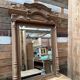 Walnut mirror, late 19th century