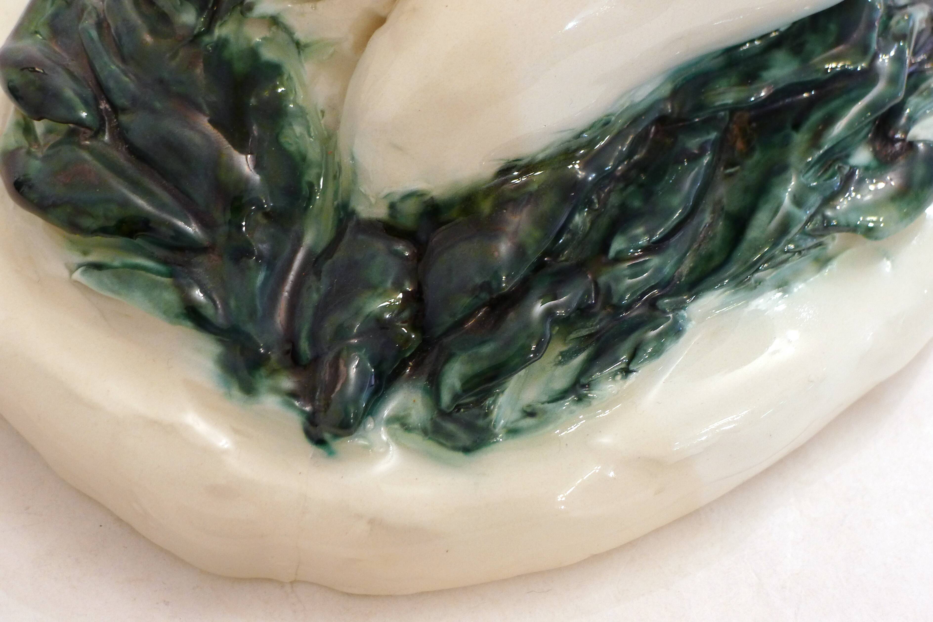 Mid-century Bathing Woman sculpture, ceramic piece.