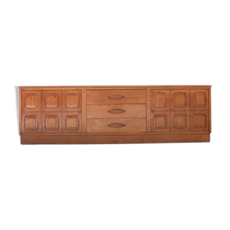 Vintage graphic teak sideboard 1960s