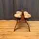 Tabouret en peau de chameau années 1960