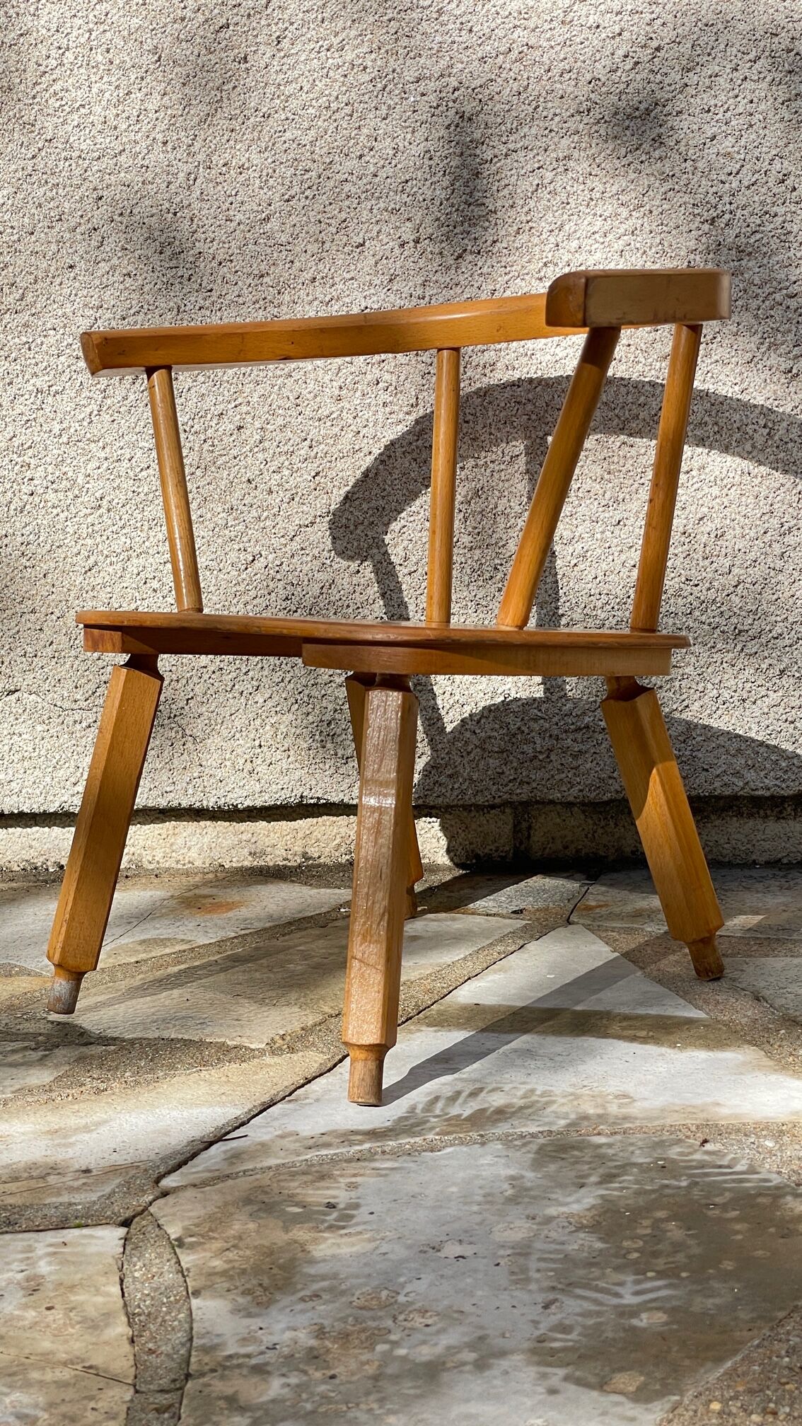 Fauteuil vintage pour enfants en bois