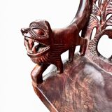 Pair of carved African armchairs