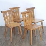 Serie de chaises scandinaves de goran malmvall 1970