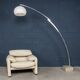 20thC ITALIAN EXTENDABLE ARC FLOOR LAMP c.1970