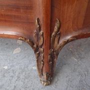 Golden bronze Louis XVI style mahogany bed