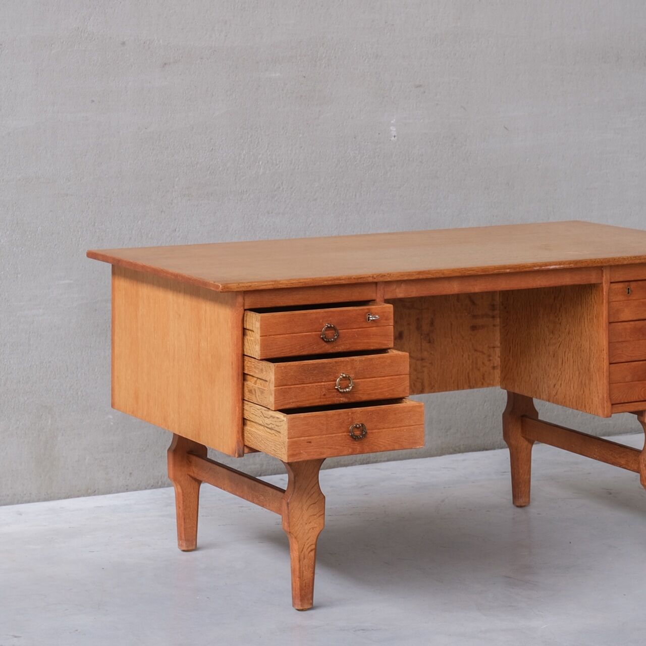 Oak danish mid-century desk