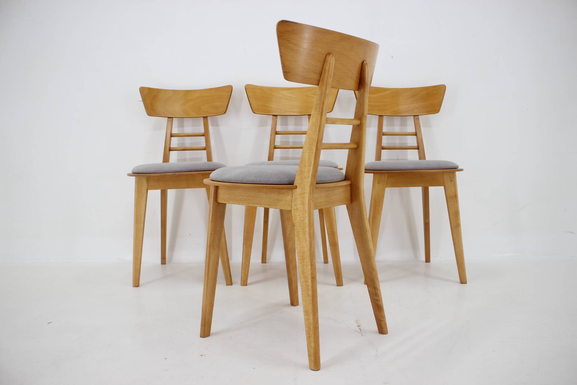 Four Dining Chairs by Ton, Czechoslovakia