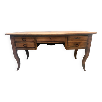 Bureau provincial marqueté en merisier massif XX siècle
