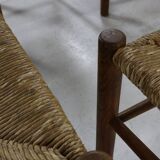 Ensemble de six chaises à repas en chêne par Borge Mogensen