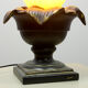 Lampe de table torche enflammée Georgia Jacob Athena en résine sculptée et tissu 70